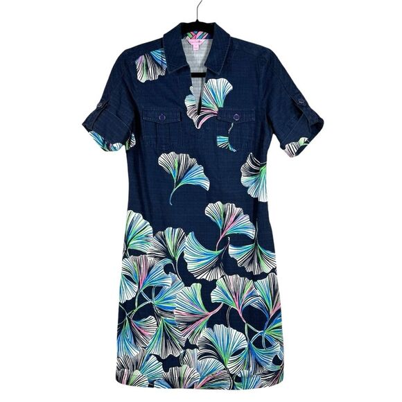 Lilly Pulitzer Apple Dress Down With Ginky Summer Vacation  Resortwear Size 4 - Picture 1 of 9